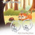 wholesale 925 Sterling Silver Cute Cat Design Hoop Earrings for Women-0-4