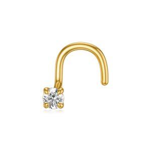 Sterling Sliver Diamond Nose Ring-0