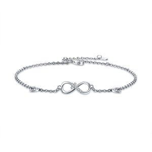 Sterling Silver Infinity Bracelet-0