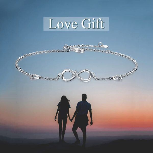 Sterling Silver Infinity Bracelet-1