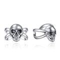 wholesale 925 Sterling Silver Skull Ear Cuff Earrings-0-0
