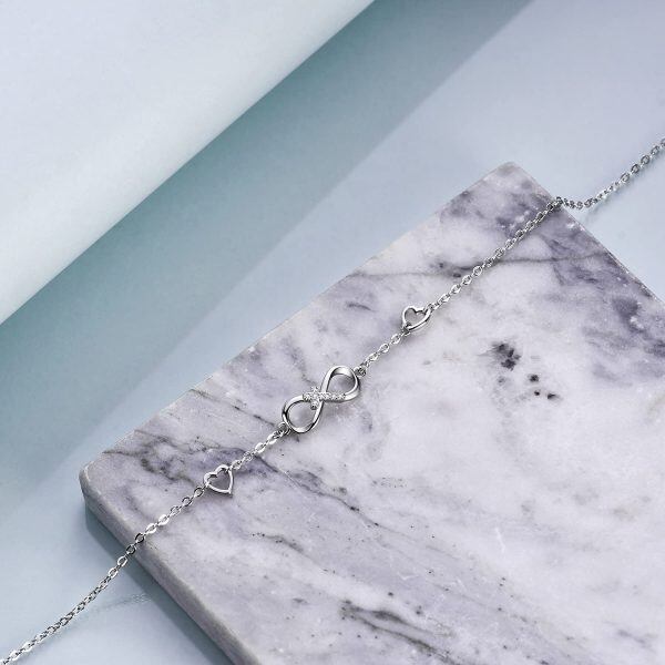 Sterling Silver Infinity Bracelet-4