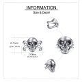 wholesale 925 Sterling Silver Skull Ear Cuff Earrings-0-4