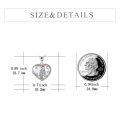 wholesale 925 Sterling Silver Heart-Shaped Memorial Girl and Flowers Photo Locket Pendant Necklace for Women-0-5