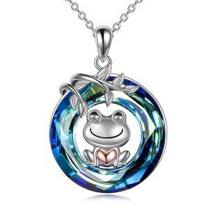 Sterling Silver Frog Necklace-0