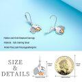 wholesale 925 Sterling Silver Mother & Daughter Elephants Drop Earrings with Cubic Zirconia - Wholesale Jewelry for Women-0-1