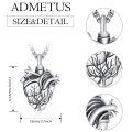 wholesale 925 Sterling Silver Anatomical Heart Cremation Jewelry Urn Pendant with Funnel and Fill Tool for Ashes Keepsake Memorial Gift for Men Women -0-1