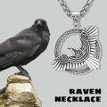 wholesale 925 Sterling Silver Norse Raven Pendant Necklace for Men - Celtic Knot Design-0-5