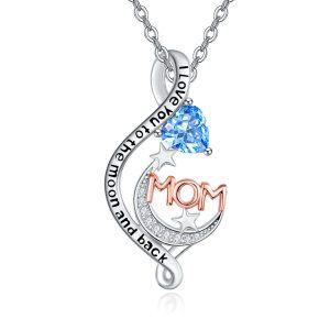 Sterling Silver Mom Necklace-0