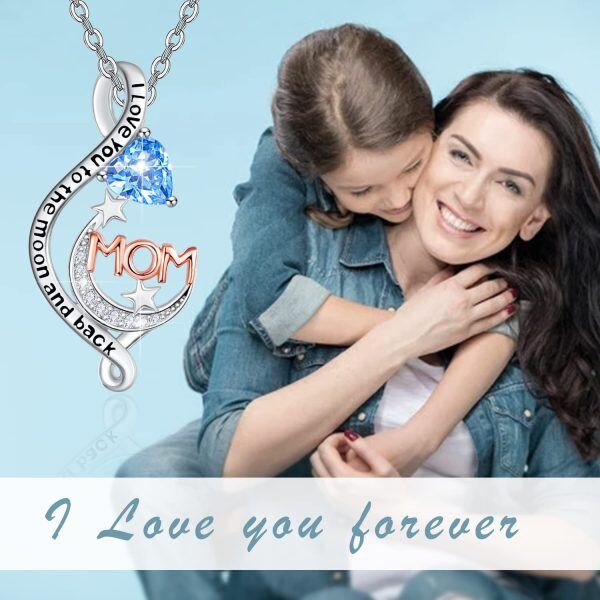 Sterling Silver Mom Necklace-4