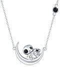 wholesale 925 Sterling Silver Skull and Moon Charm Pendant Necklace for Women-0-0