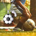 wholesale 925 Sterling Silver Soccer Ball Photo Locket Pendant Necklace for Kids-0-5
