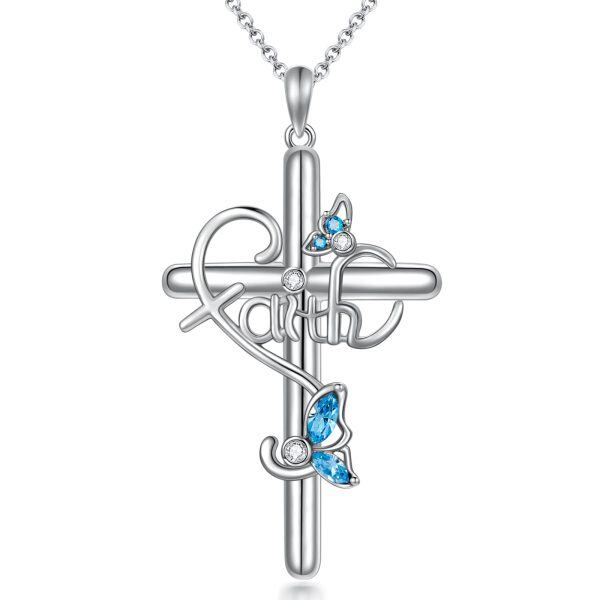 Sterling Silver Cross Necklace-0