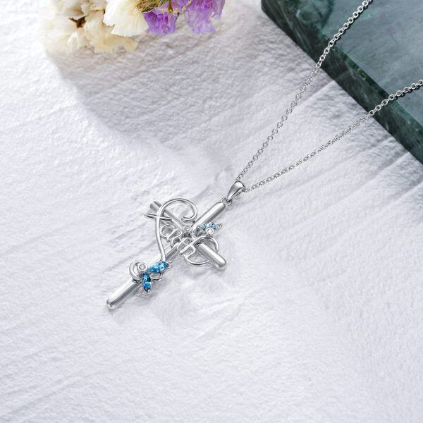 Sterling Silver Cross Necklace-4