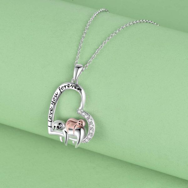 Sterling Silver I Love You Foever Animal Necklace -2