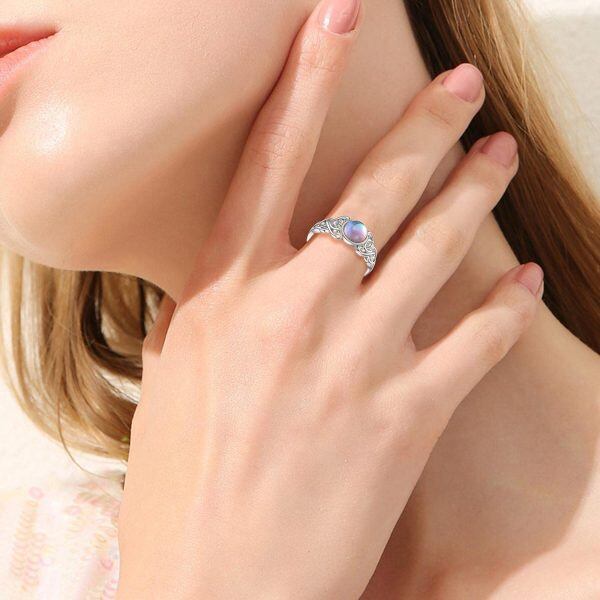 Sterling Silver Moonstone Vintage Ring-1