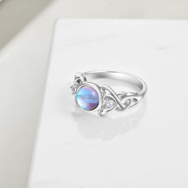 Sterling Silver Moonstone Vintage Ring-4