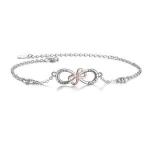 Sterling Silver Always My Sister Forever My Friend Anklet Bracelets-0