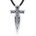 wholesale Silver 925 Sterling Silver Celtic Cross Sword Pendant Necklace Gothic Viking Jewellery for Men & Women-0-0