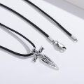 wholesale Silver 925 Sterling Silver Celtic Cross Sword Pendant Necklace Gothic Viking Jewellery for Men & Women-0-3