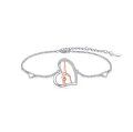 wholesale 925 Sterling Silver Heart-Shaped Gymnast Charm Bracelet for Women-0-0