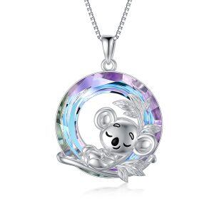 Sterling Silver Koala Necklace-0