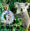 wholesale 925 Sterling Silver Crystal Round Koala Pendant Necklace for Women-0-5