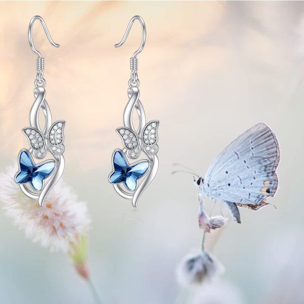 Sterling Silver Butterfly Earrings-3