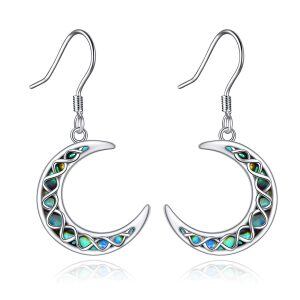 Sterling Silver Moon Earrings-0