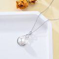 wholesale 925 Sterling Silver Infinity Teardrop Freshwater Cultured Pearl Pendant Necklace with Cubic Zirconia for Women Girls Gifts (White)-0-3