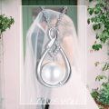 wholesale 925 Sterling Silver Infinity Teardrop Freshwater Cultured Pearl Pendant Necklace with Cubic Zirconia for Women Girls Gifts (White)-0-4