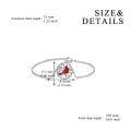 wholesale 925 Sterling Silver Red Enamel Cardinal Bird Charm Bracelet for Women-0-3