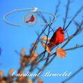 wholesale 925 Sterling Silver Red Enamel Cardinal Bird Charm Bracelet for Women-0-4