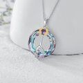 wholesale 925 Sterling Silver Crystal Gymnastics Pendant Flipper Necklace Sportswear Gift-0-4