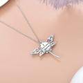wholesale 925 Sterling Silver Daisy Flower Dragonfly Pendant with Chain and Custom Photo Charm Necklace for Women-0-2