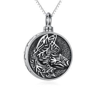 Sterling Silver the Wolf Urn Necklaces -0