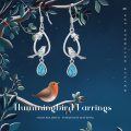 wholesale 925 Sterling Silver with Turquoise and Bird Design Dangle Earrings for Women-0-5