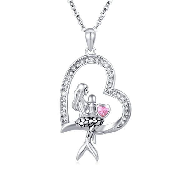 Sterling Silver Mermaid Necklace-0