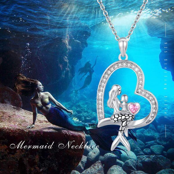 Sterling Silver Mermaid Necklace-5