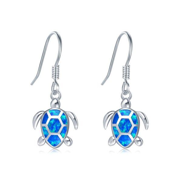 Sterling Silver Sea Turtle Earrings-0