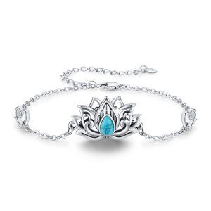 Sterling Silver Lotus Bracelets-0