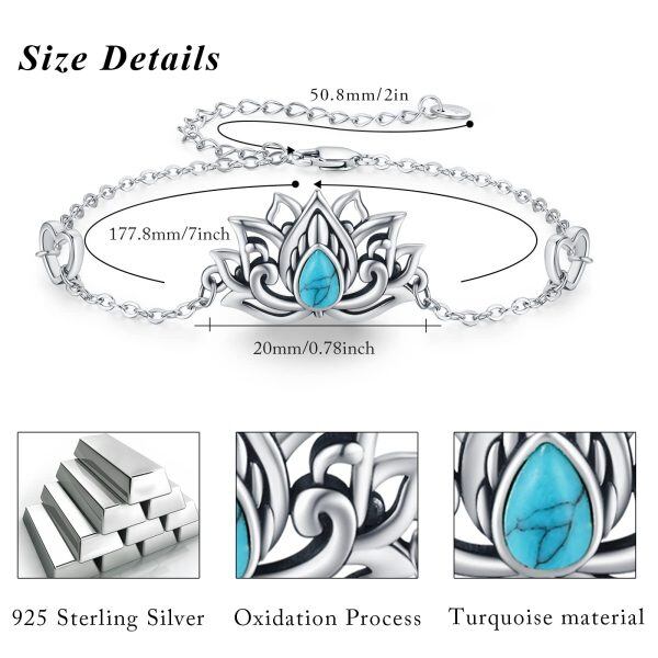 Sterling Silver Lotus Bracelets-4