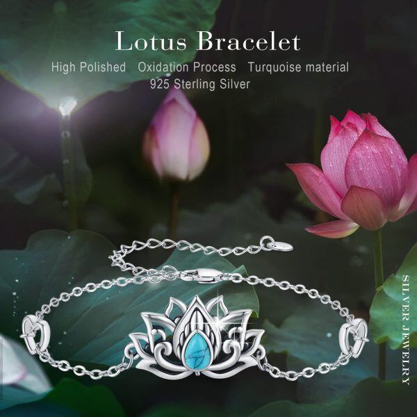 Sterling Silver Lotus Bracelets-5