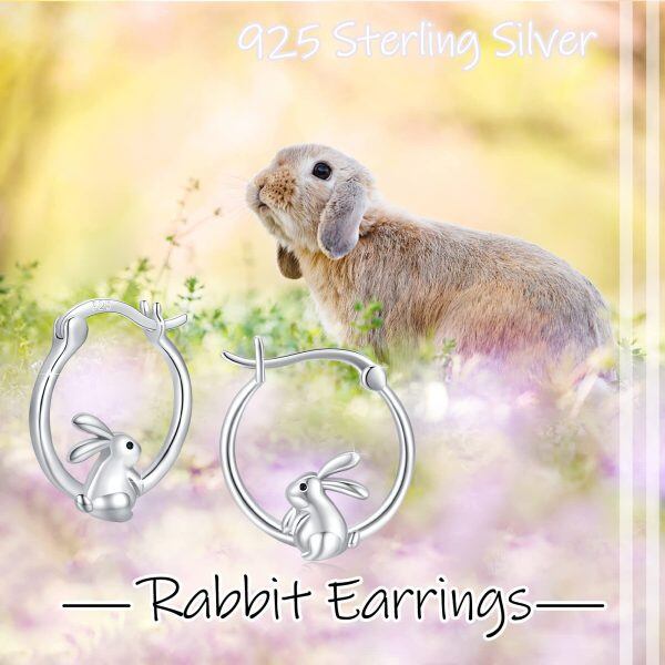 Sterling Silver Rabbit Earrings-5