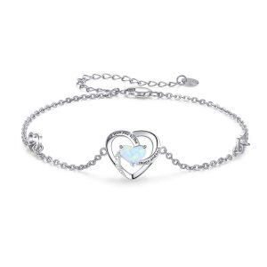 Sterling Silver Heart Bracelet-0