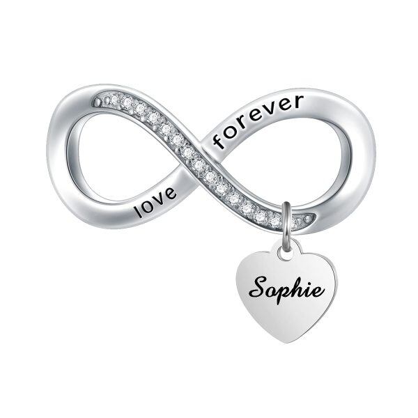 Sterling Silver Love Forever Infinity Charm Bead Charm -0