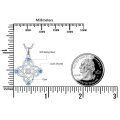 wholesale 925 Sterling Silver Blue Opal and Cubic Zirconia Celtic Knot Pendant Necklace for Women-0-5
