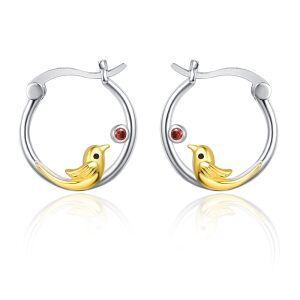 Sterling Silver Cute Small Hoop Earrings -0