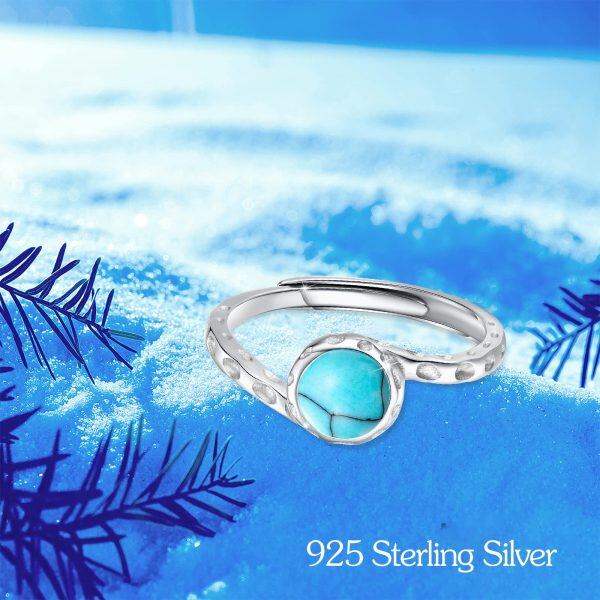 Sterling Silver Turquoise Statement Rings-6