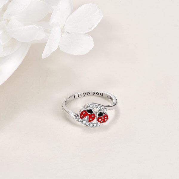 Sterling Silver Ladybug Ring-2